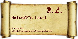 Moltsán Lotti névjegykártya